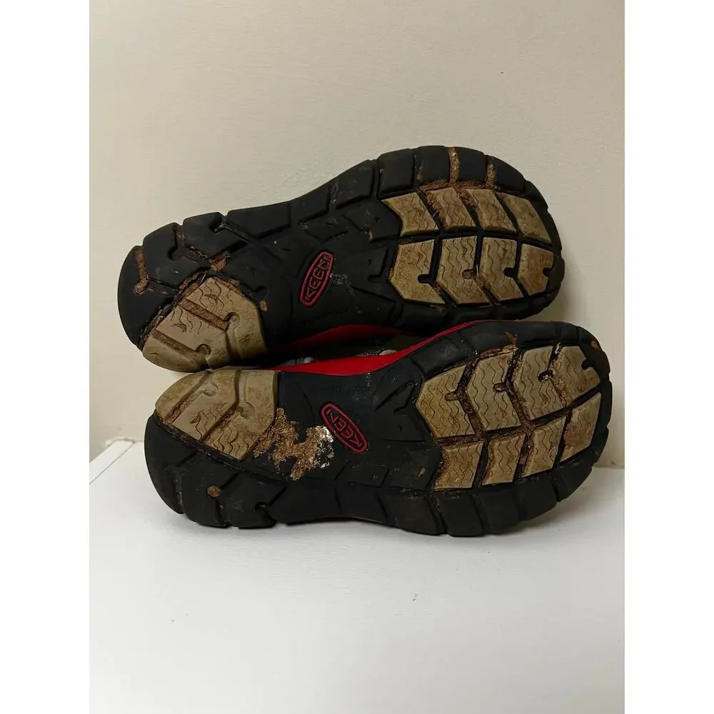KEEN Kids Newport H2 Waterproof Sport Sandals Gray/Red unisex hiking Size 12